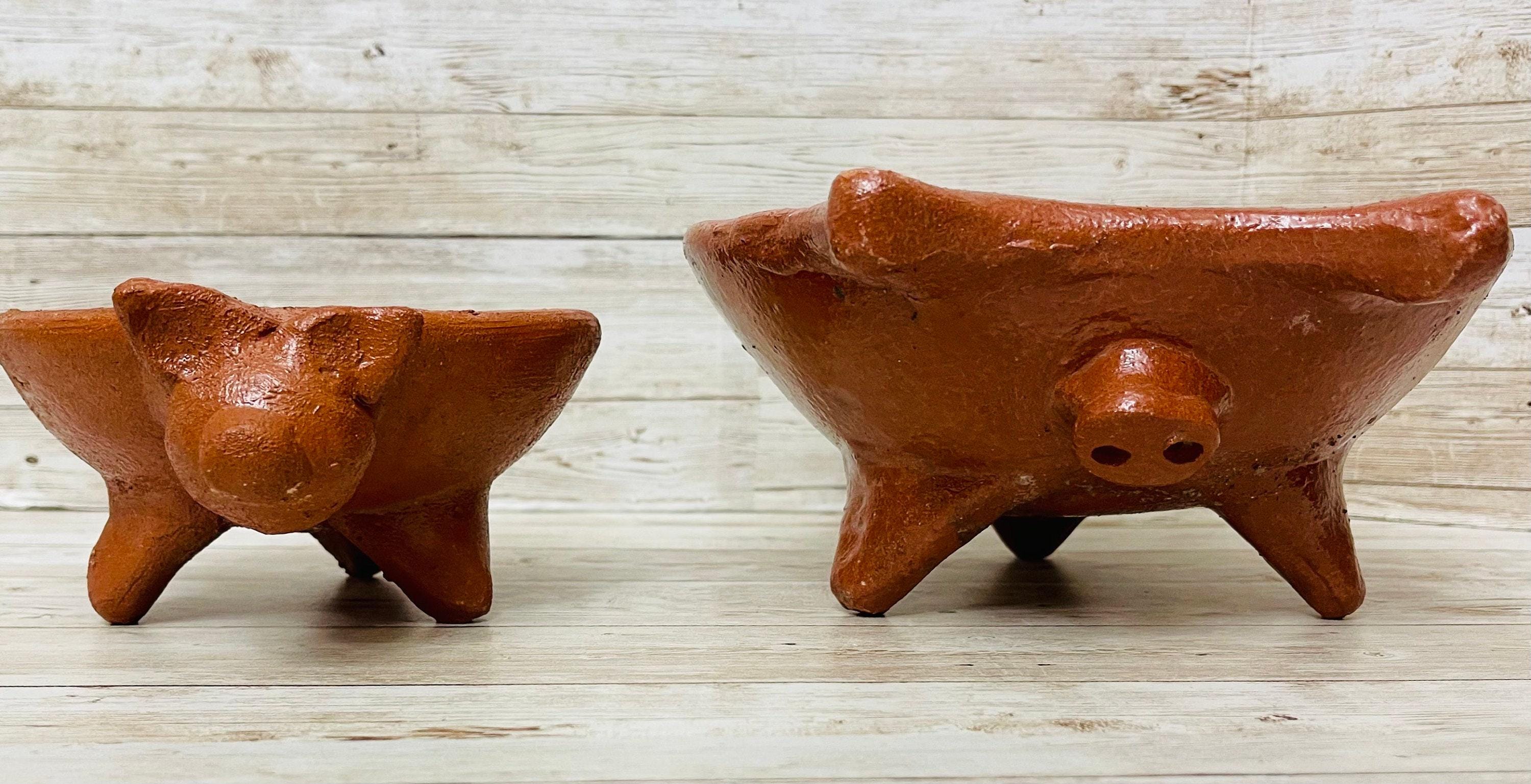 2x Authentic Mexican Pig Molcajetes 2  Molcajete