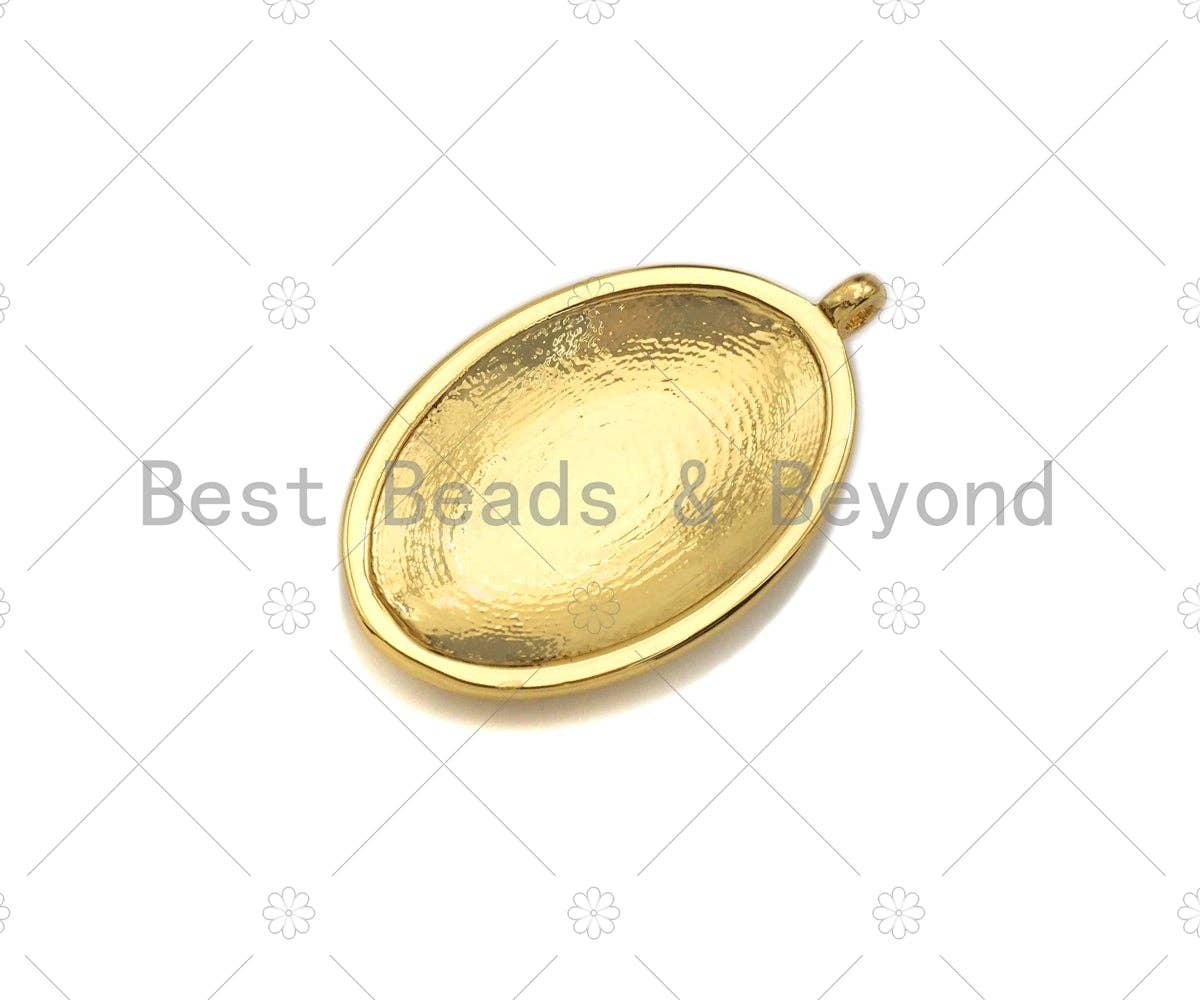 White Enamel Five Star On Oval Pendant,CZ Micro Pave Enamel pendant,Enamel Charm,Enamel Jewelry,12x19mm,sku#Z1244