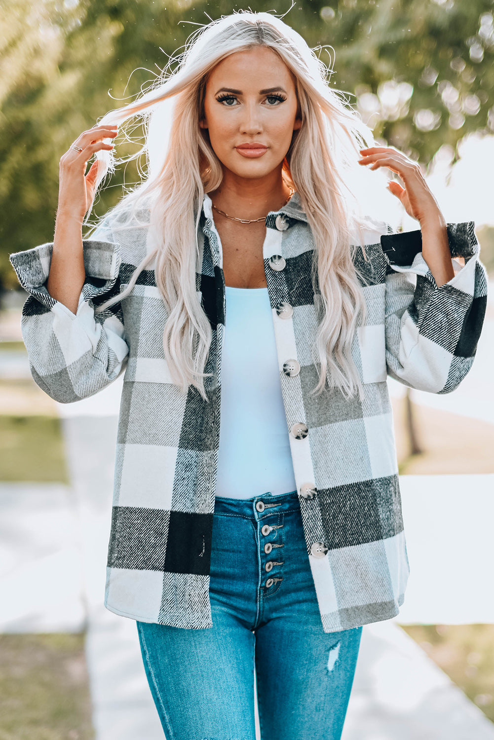 Leslie Block Long Sleeve Jacket