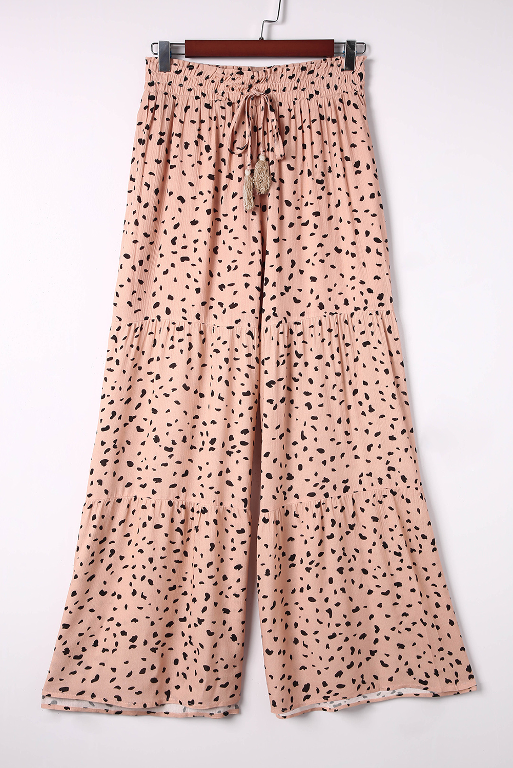 Analia Leg Dalmatian Palazzo Pants-Threaded Pear