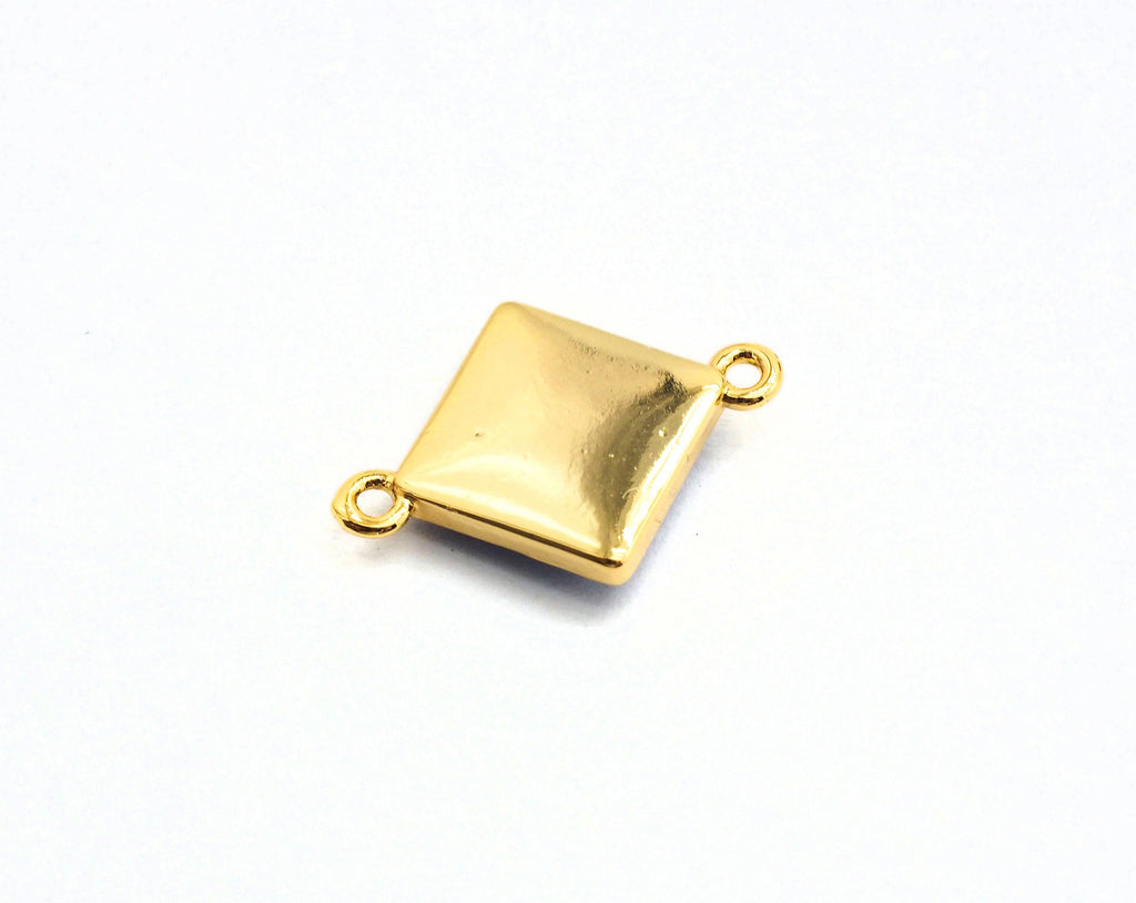 Natural Cobalt Shell Rhombus Shape Charm, 18x14mm, Sku#Z284