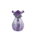 Pastel Ruffled Ceramic Vase for Dried Flowers