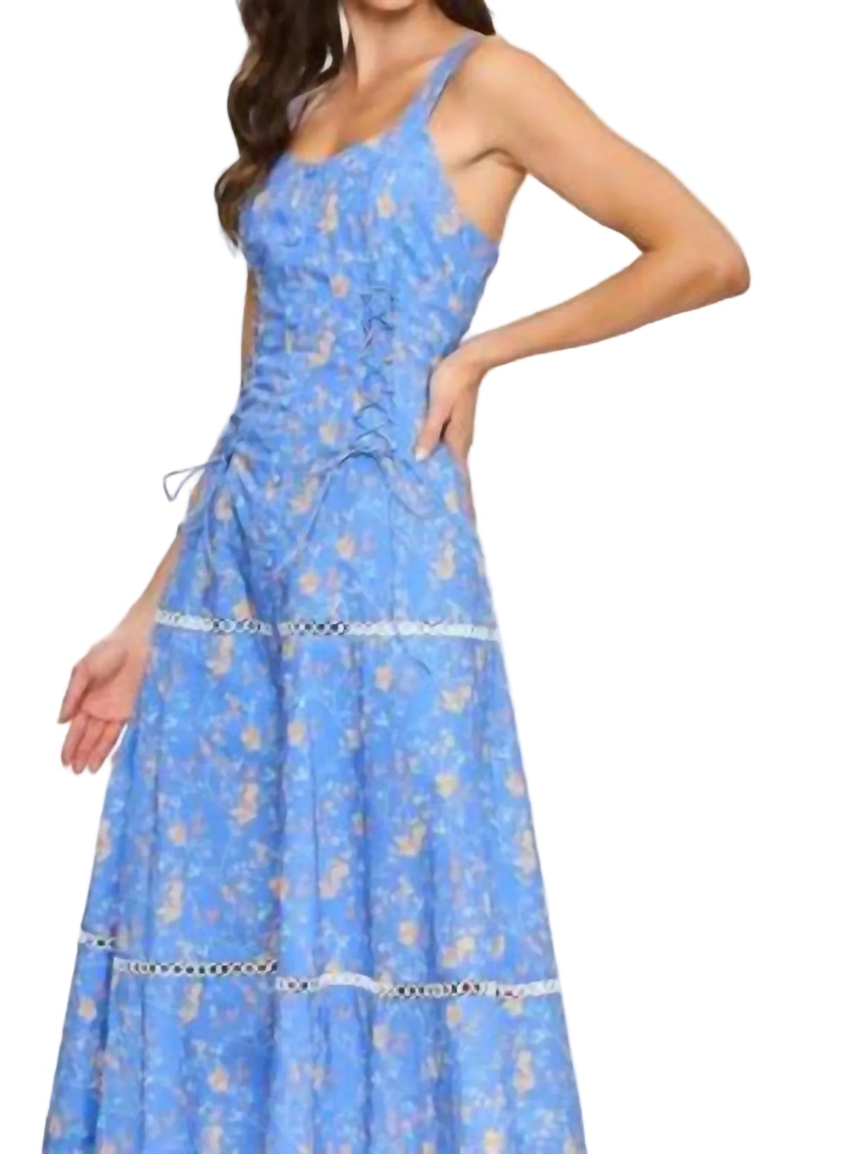 Clara Floral Midi Dress-Rack Hunt