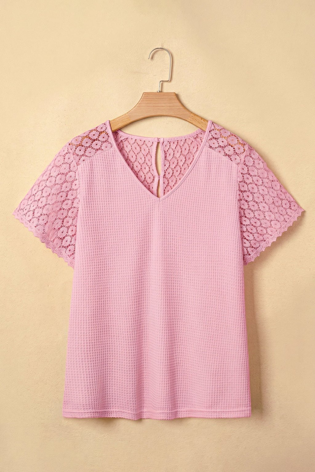Nyomi Cutout Waffle Knit Blouse