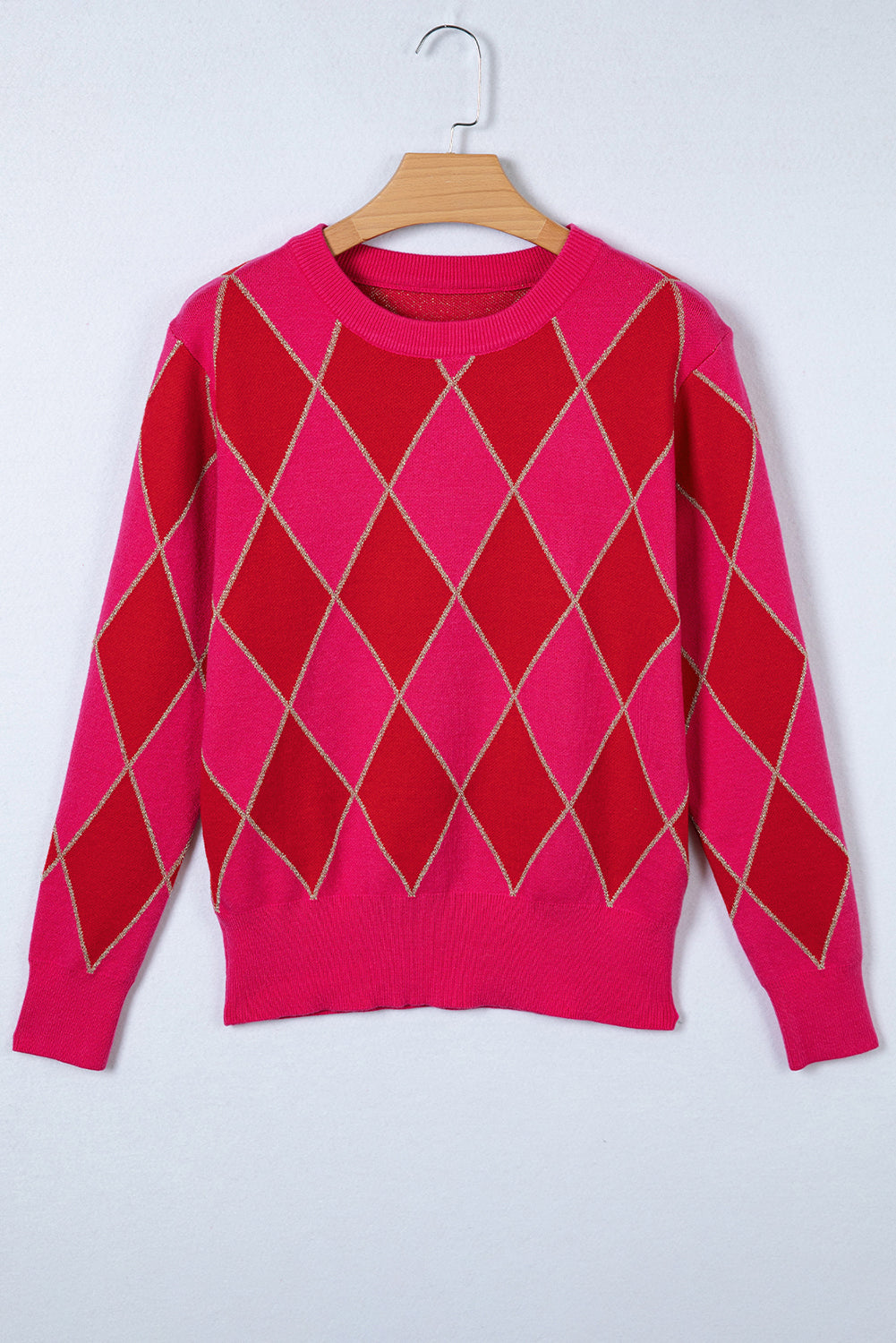 Wynter Pattern Knit Casual Sweater-Threaded Pear