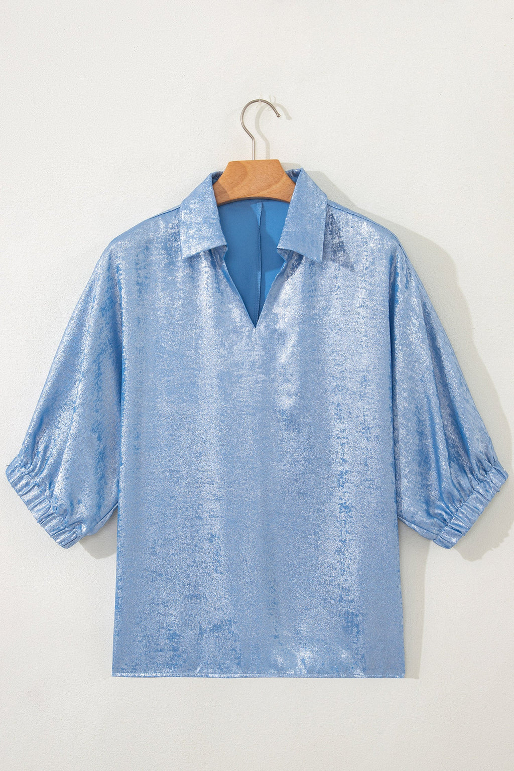 Jolene Half Sleeve Metallic Top