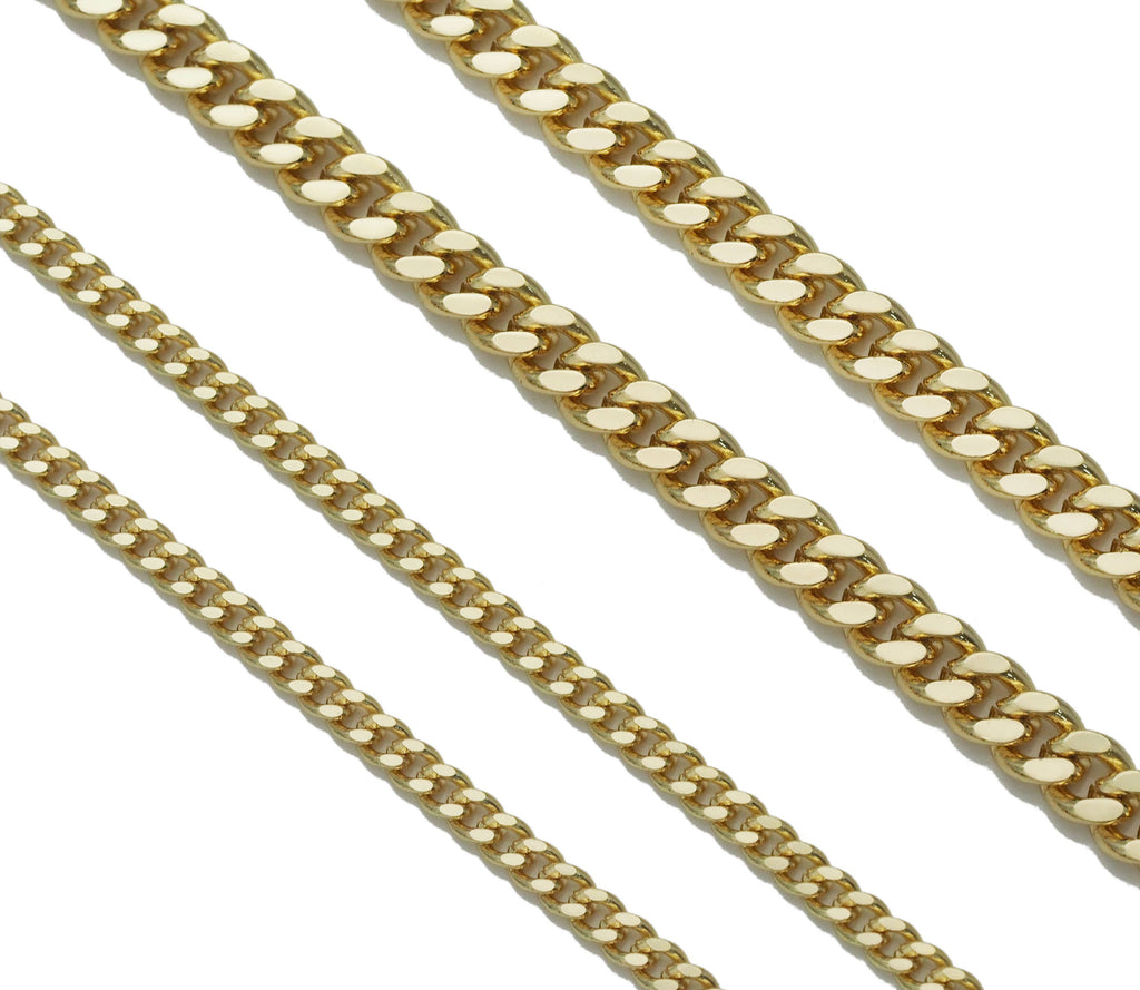 Thin Gold Cuban Chain by Yard, sku#LX158