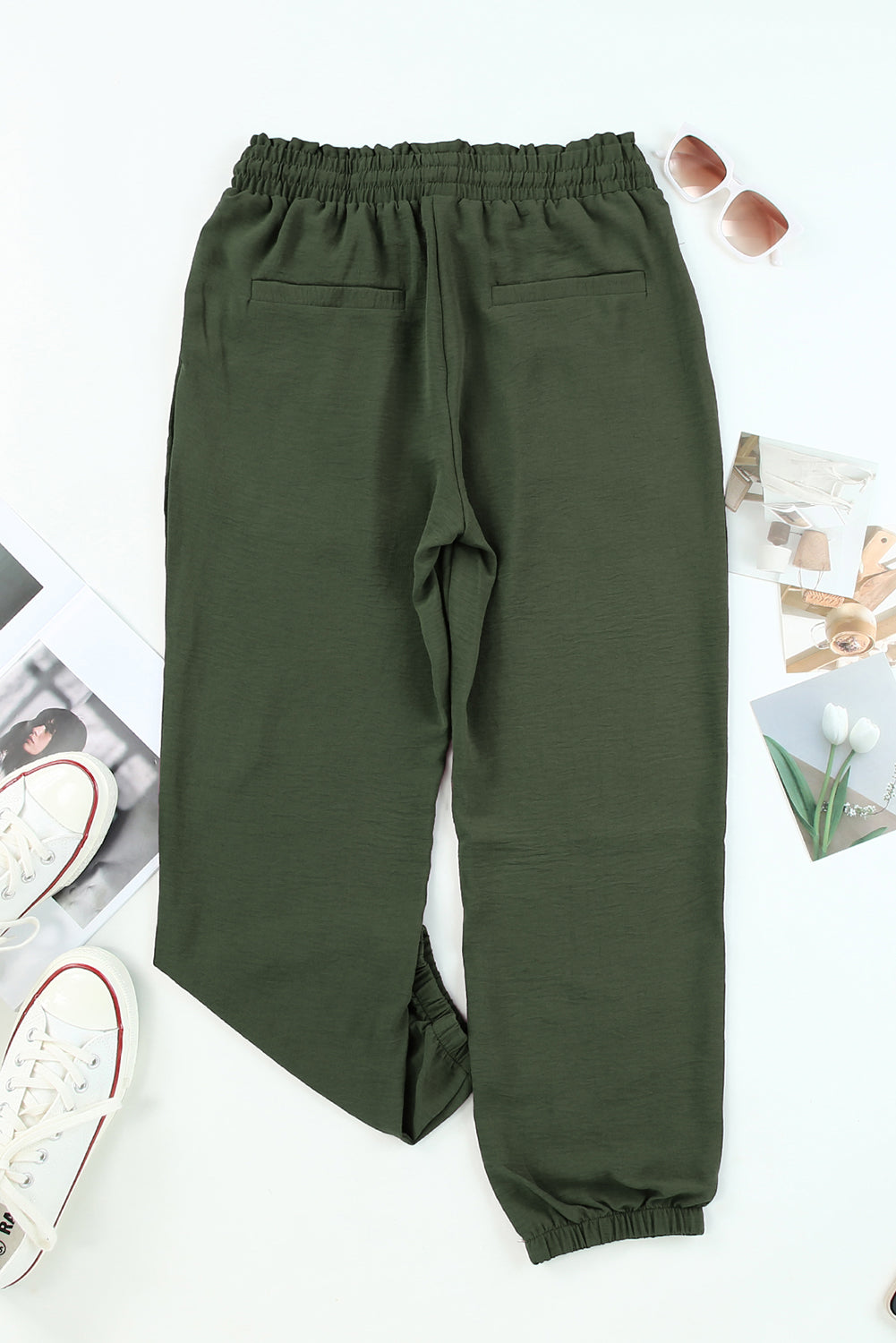 Emory Drawstring Smocked Waist Joggers