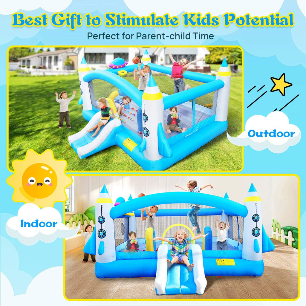 Extra Large Multifunctional Jump'N Slide Inflatable Bouncer With Blower (SAK81243)