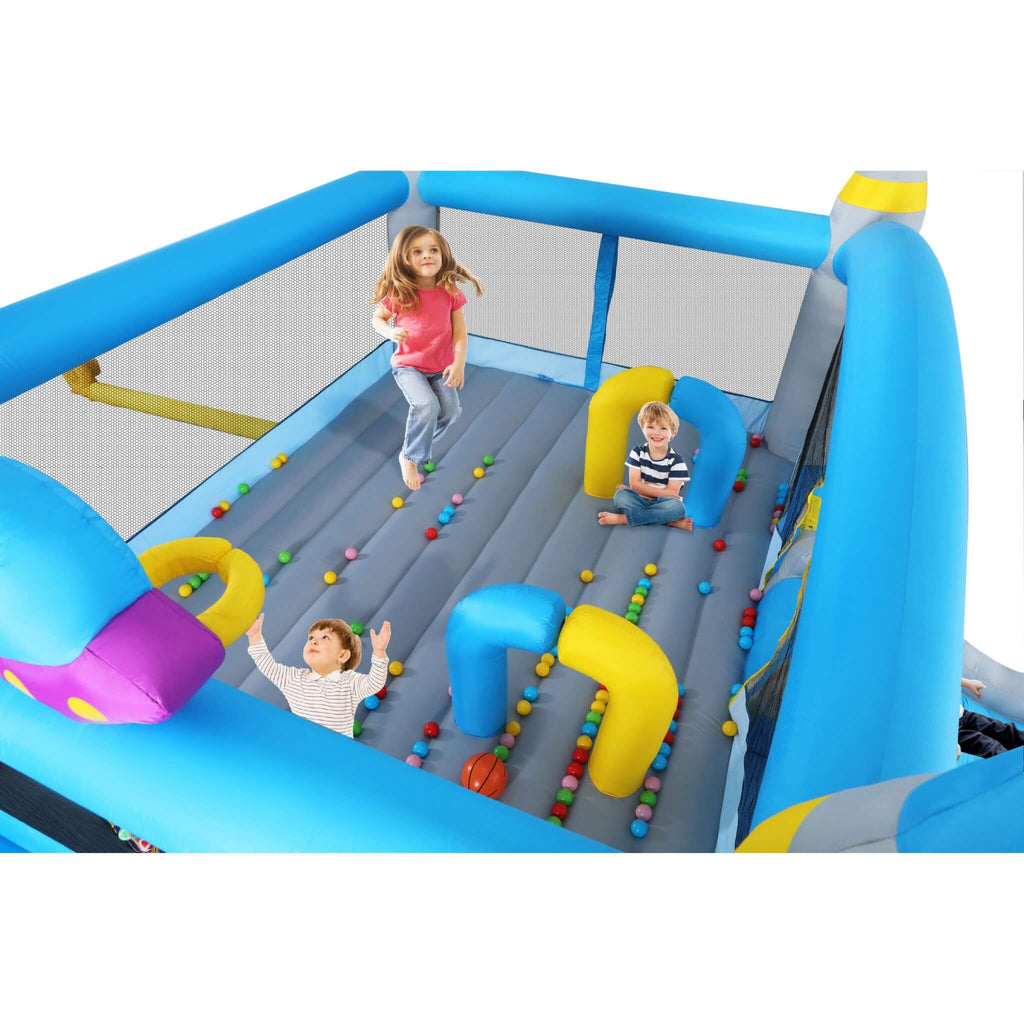 Extra Large Multifunctional Jump'N Slide Inflatable Bouncer With Blower (SAK81243)