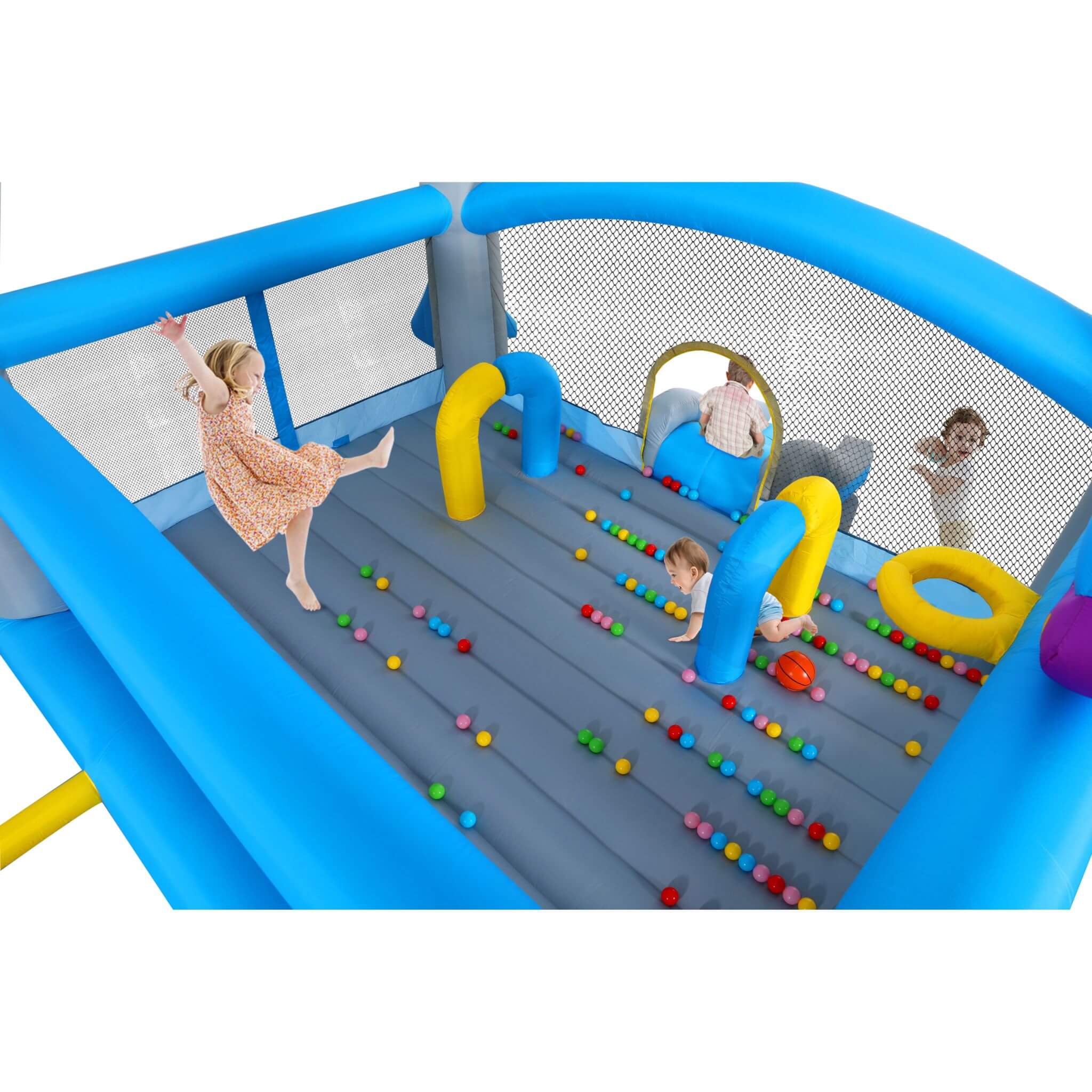 Extra Large Multifunctional Jump'N Slide Inflatable Bouncer With Blower (SAK81243)