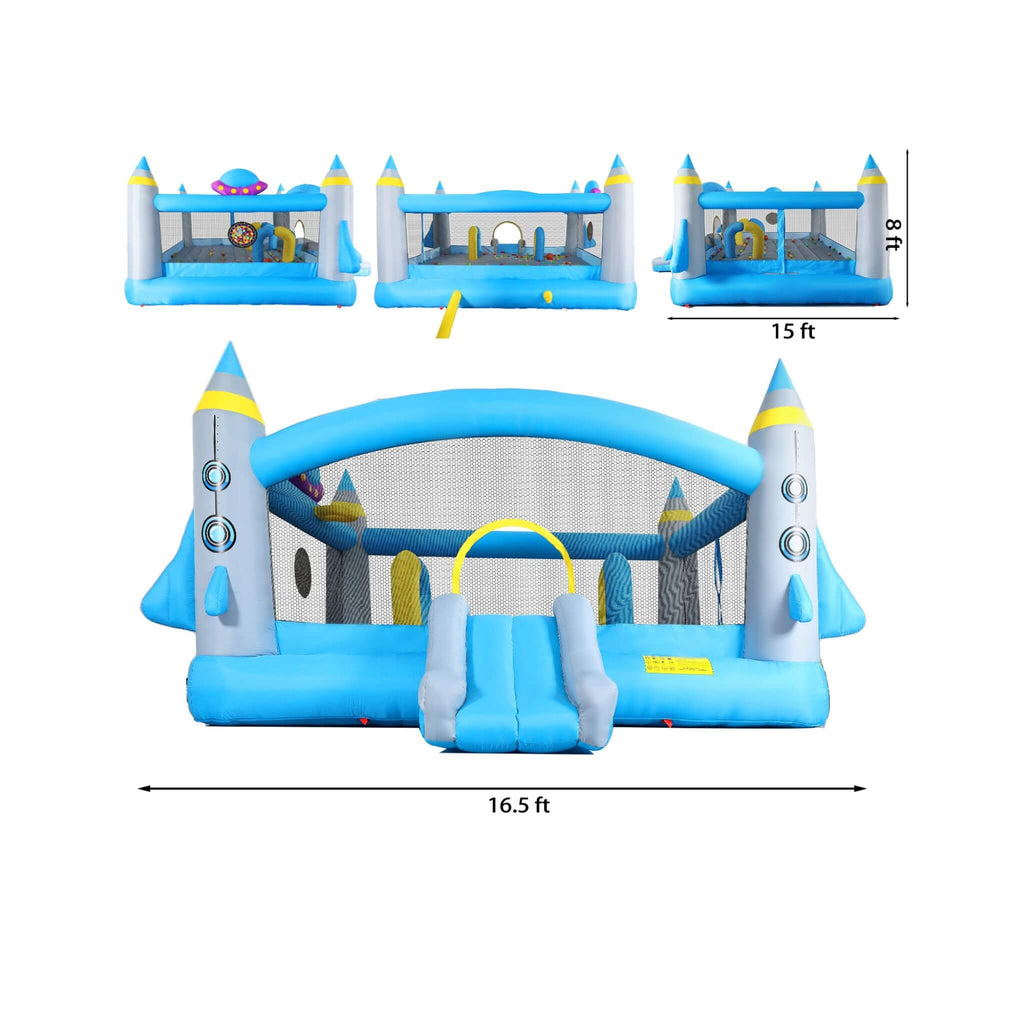Extra Large Multifunctional Jump'N Slide Inflatable Bouncer With Blower (SAK81243)