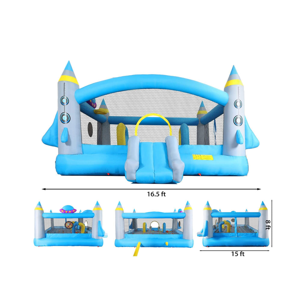 Extra Large Multifunctional Jump'N Slide Inflatable Bouncer With Blower (SAK81243)