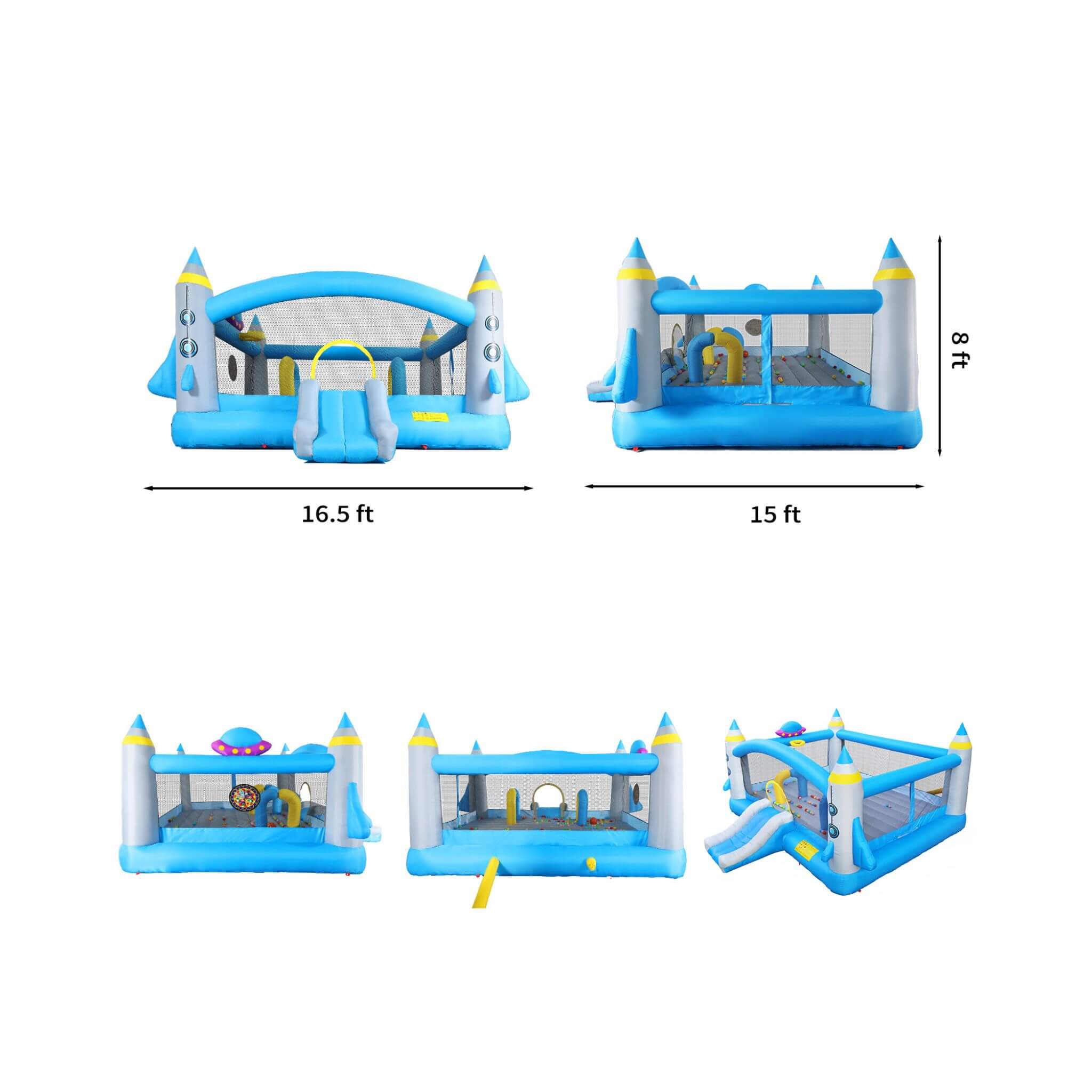 Extra Large Multifunctional Jump'N Slide Inflatable Bouncer With Blower (SAK81243)