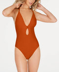 Like It or Knot Ribbed One Piece Swimsuit-Rack Hunt