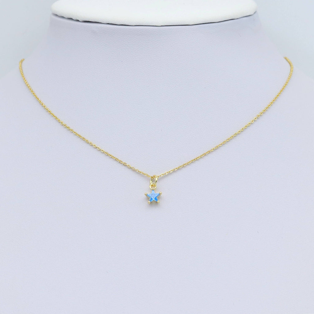Colorful CZ Celestial Star Charm, Mini Star Charm, Sku#LX525