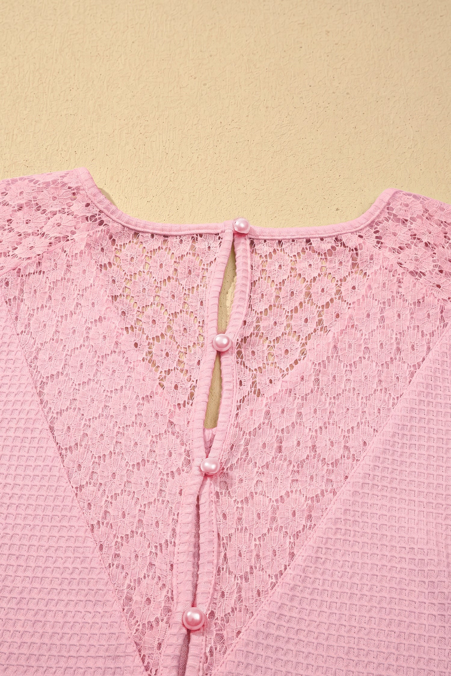 Nyomi Cutout Waffle Knit Blouse