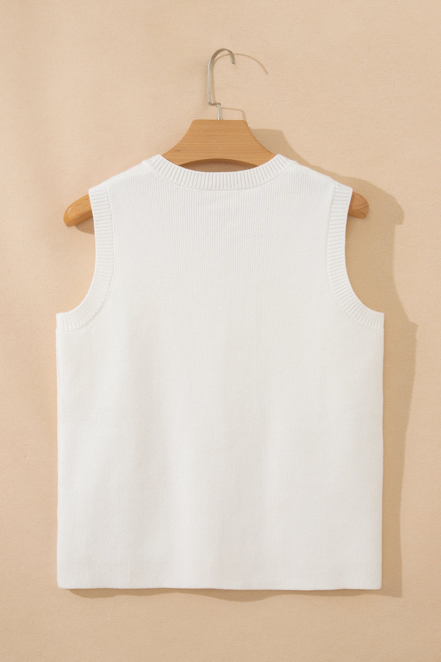 Adeline Color Sleeveless Knit Sweater-Threaded Pear
