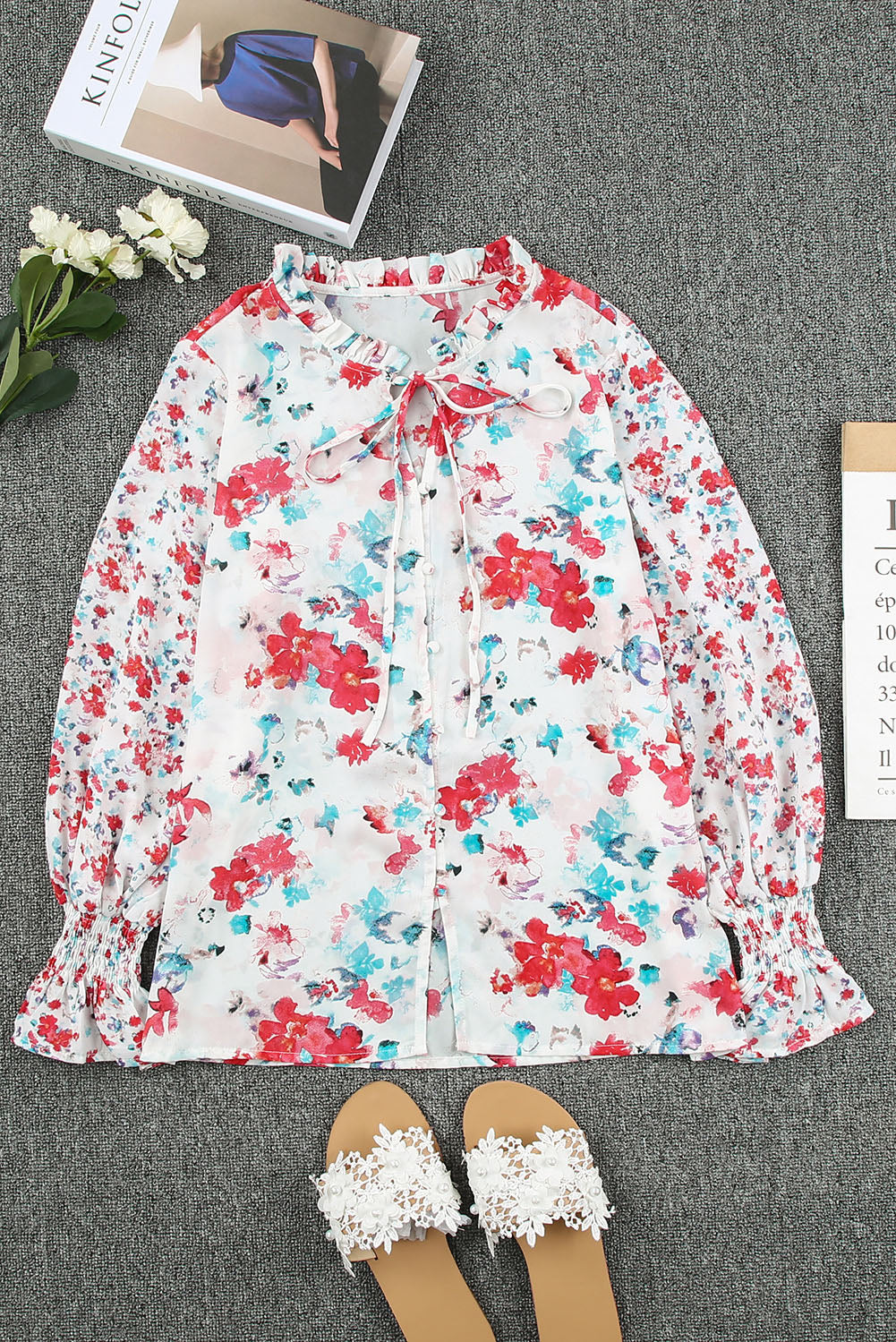Mckenna Cakewalk Floral Smocked Blouse