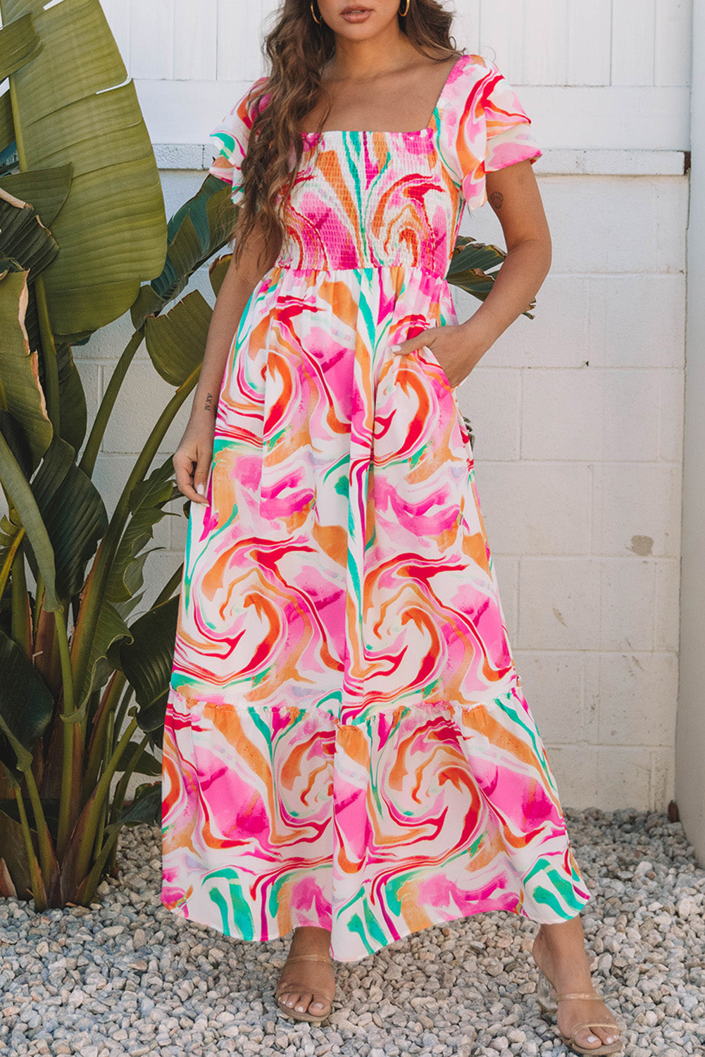 Avery Smocked Bust Maxi Dress