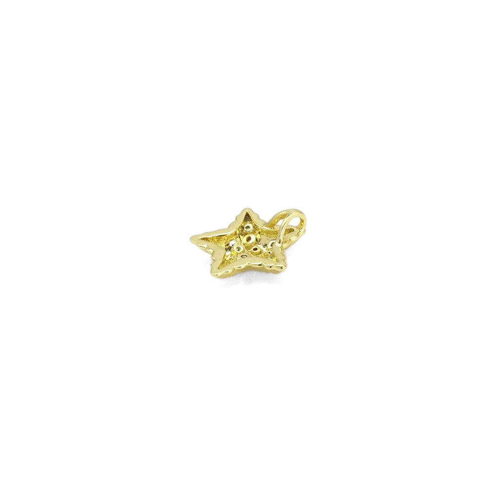 Multicolor CZ Puffy Star Charm, Sku#ZX161