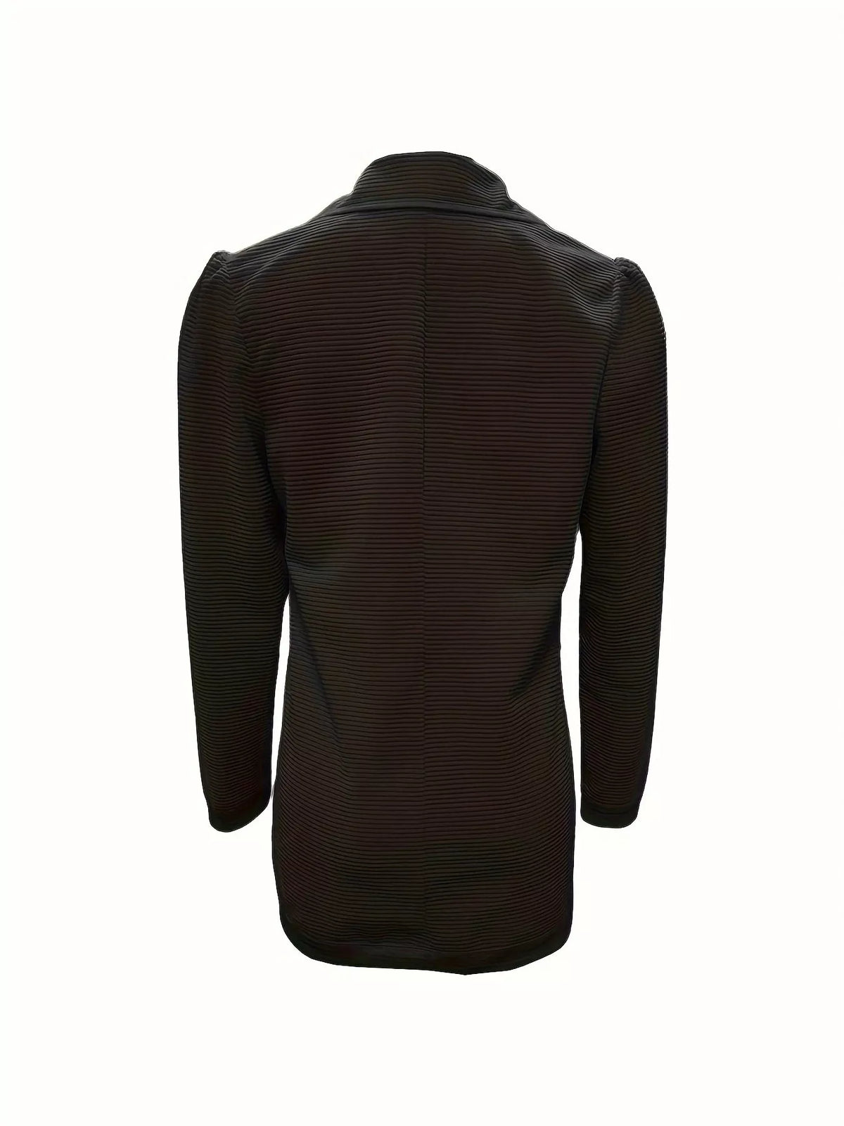 Texture Knit Double-Breasted Blazer