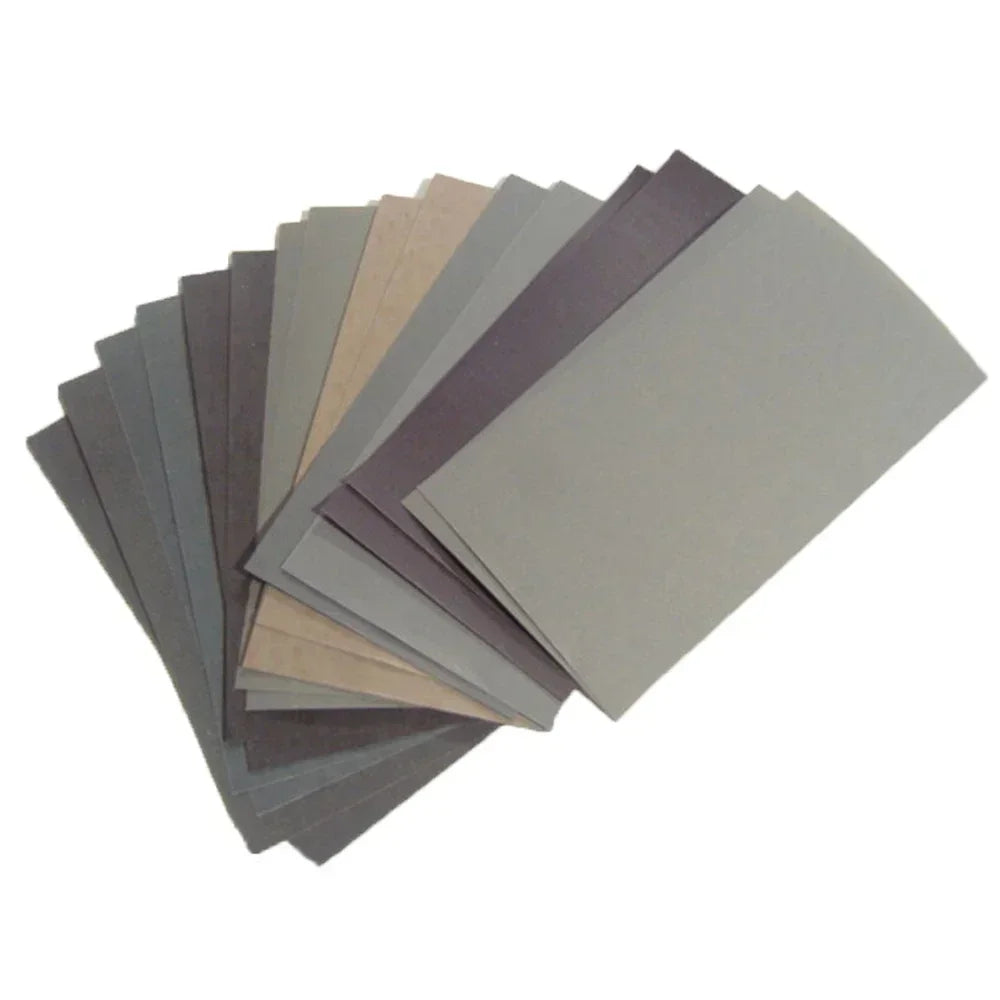Set of gray color swatches arranged in a fan-like pattern on a white background