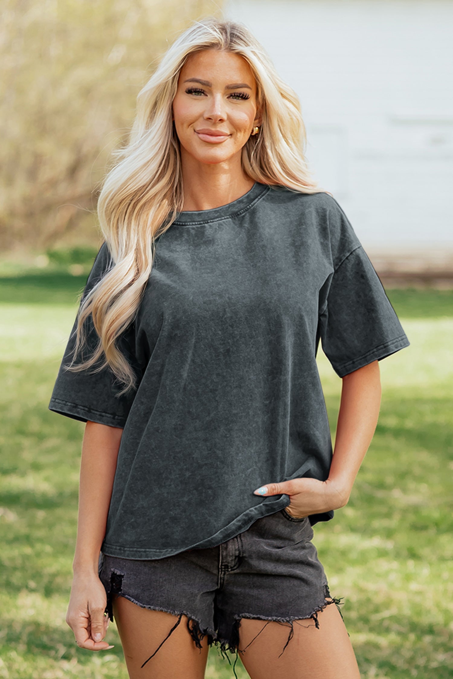 Rivka Mineral Washed Oversize Tee