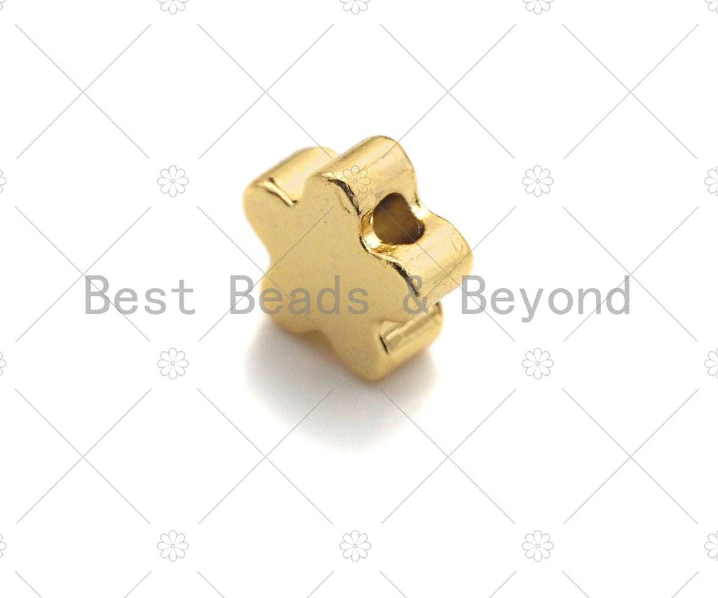 5pc Star Flower Spacer Beads, Gold/Rose Gold/Silver/Black Flower Star Space Beads, Dainty Star Beads, 3x6mm, sku#Y310
