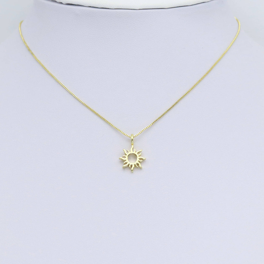 Cute Hollow out Gold Sun Charm Pendant, Sku#Y976