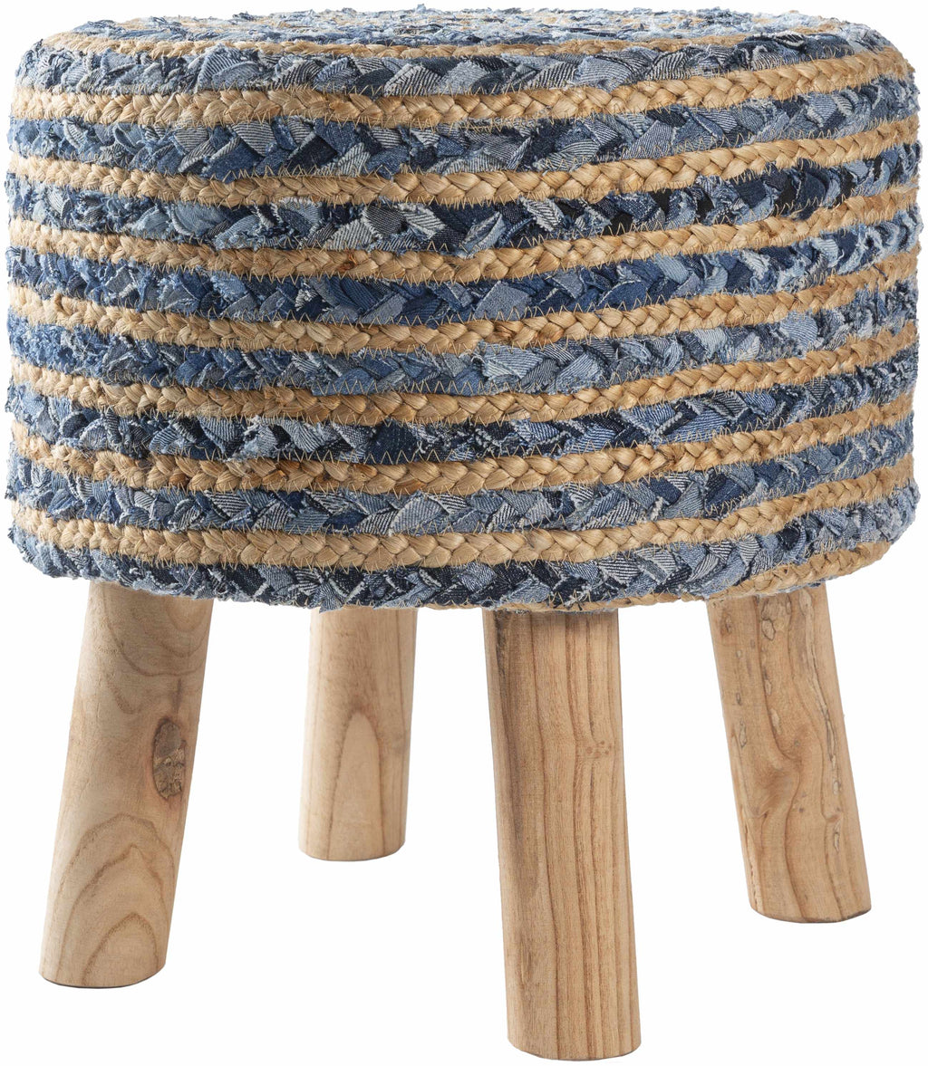 Fermont Denim Jute Ottoman