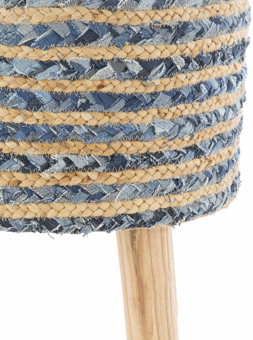 Fermont Denim Jute Ottoman