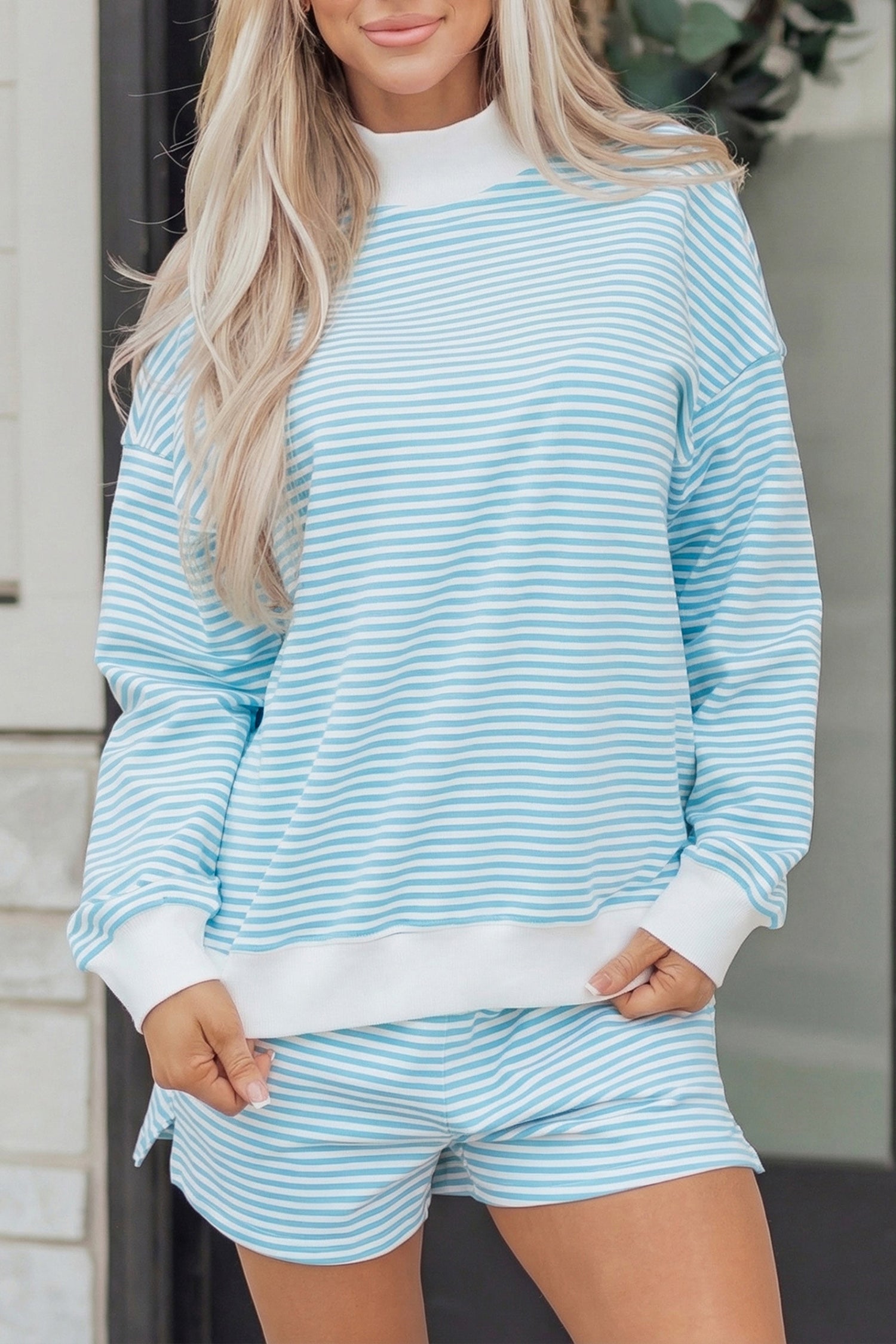 Juliette Mock Sweatshirt and Shorts Set