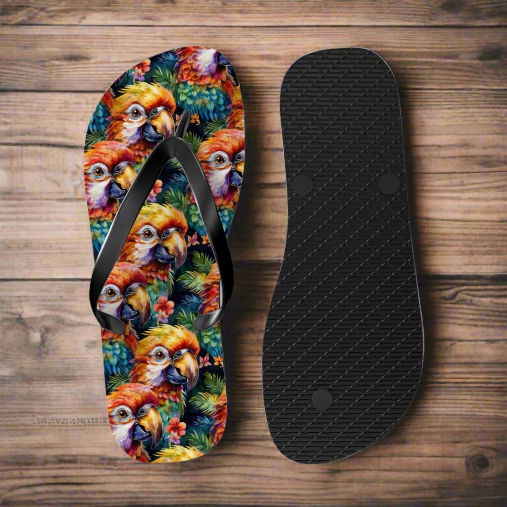 Parrot Head Flip Flop Shoes