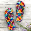 Tropical Hibiscus Flip Flop Shoes