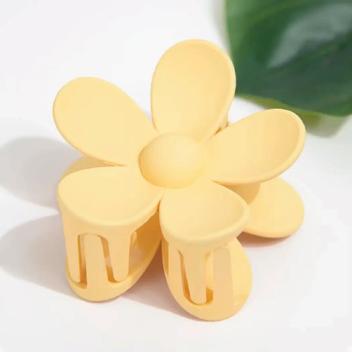 Flower Claw Clip: Light Yellow