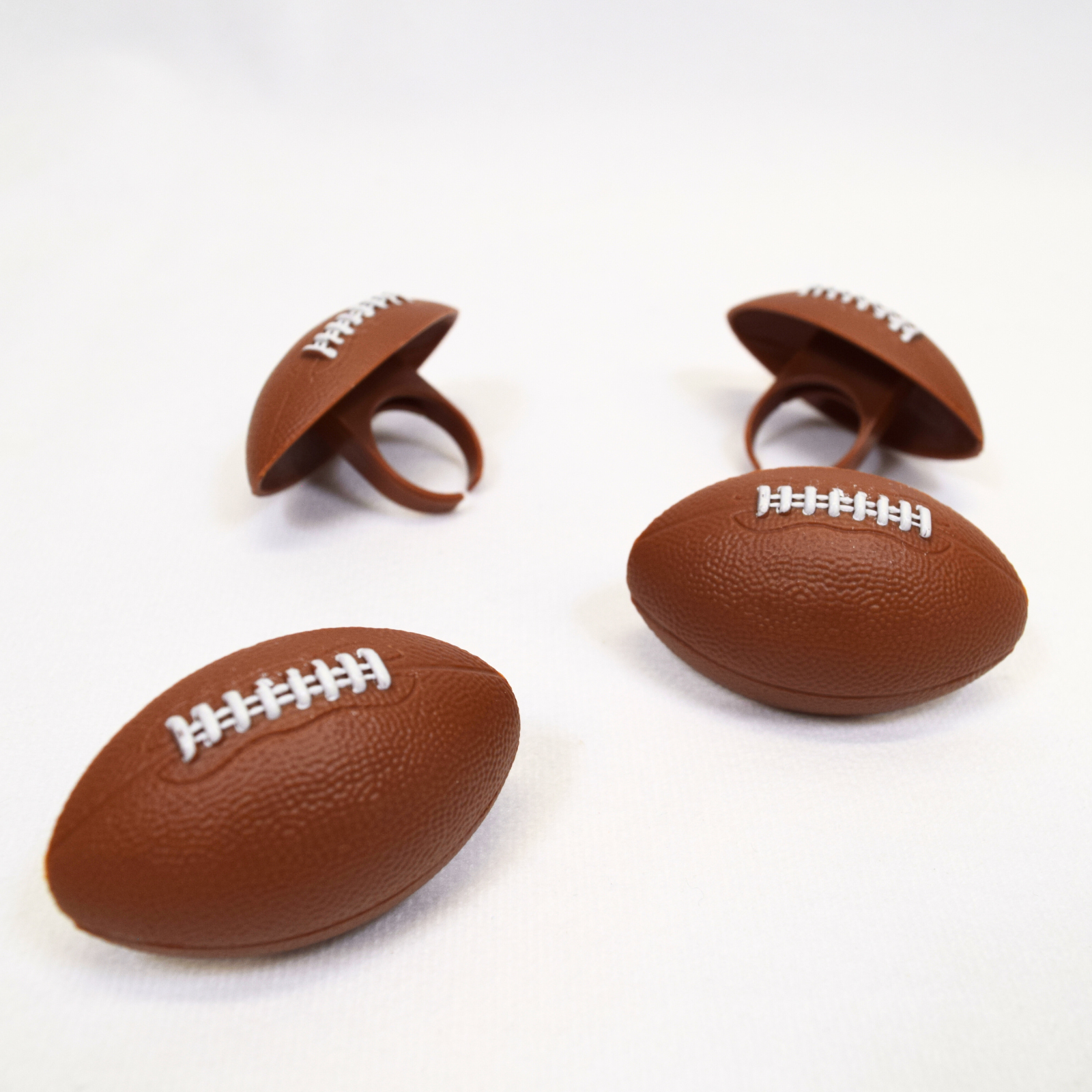 54 Pieces-Plastic Football Cupcake Rings