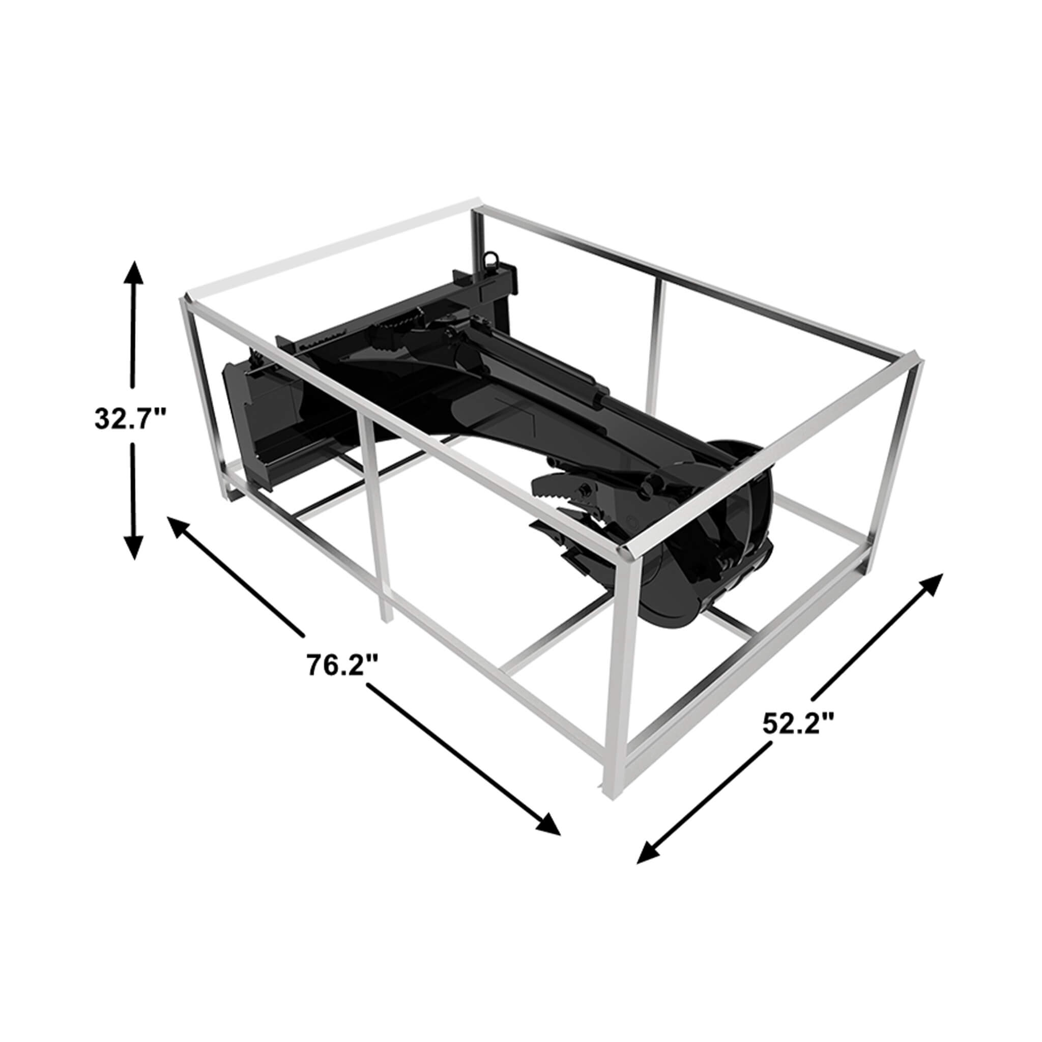 Heavy-Duty Universal Skid Steer Backhoe Digger Bucket Attachment With Universal Quick Attach Plate (SAK26714)