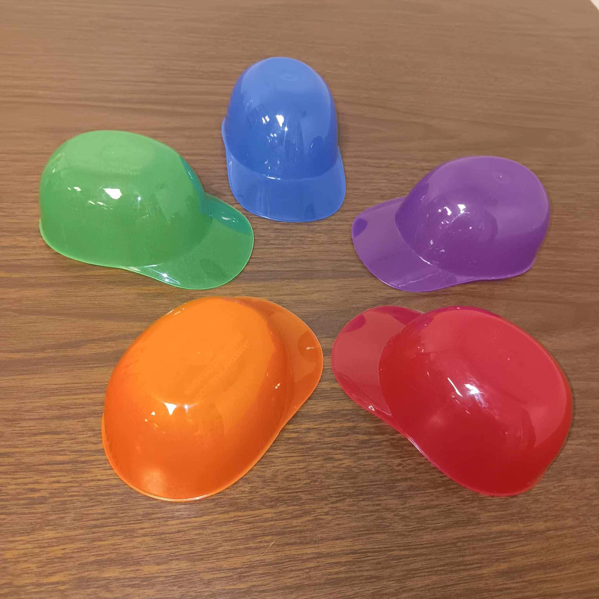 8oz. Mini Baseball Helmet Ice Cream / Snack Bowl with Spoons - 12 sets
