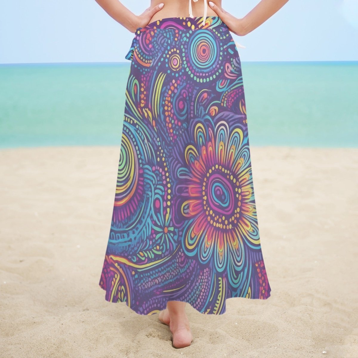 Tiki-Island-Tribal Women's Long Cover Up