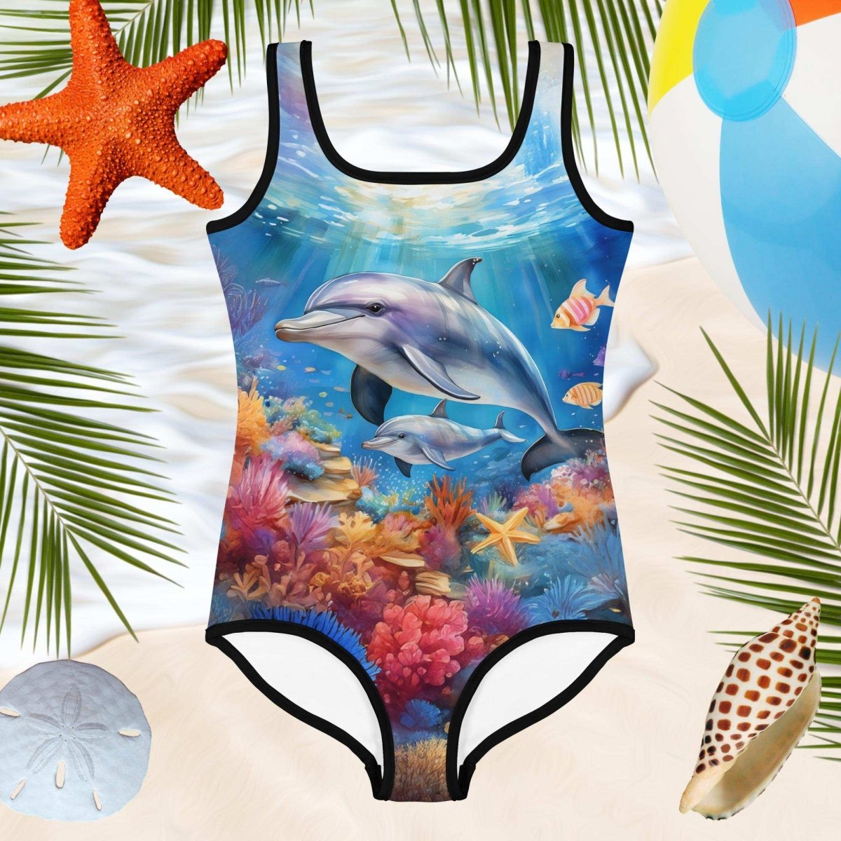 Toddler Girls Dolphin Swimsuit
