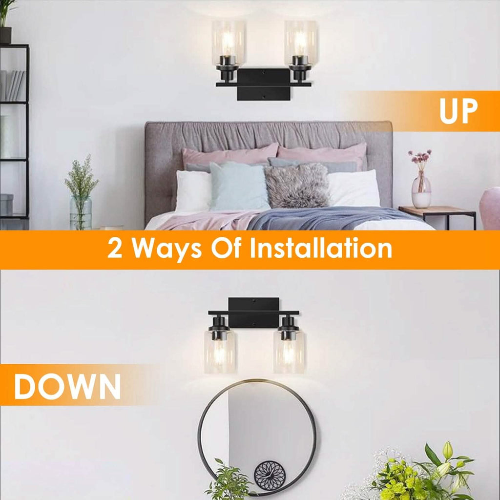 Light Wall Sconce Lighting with Clear Glass