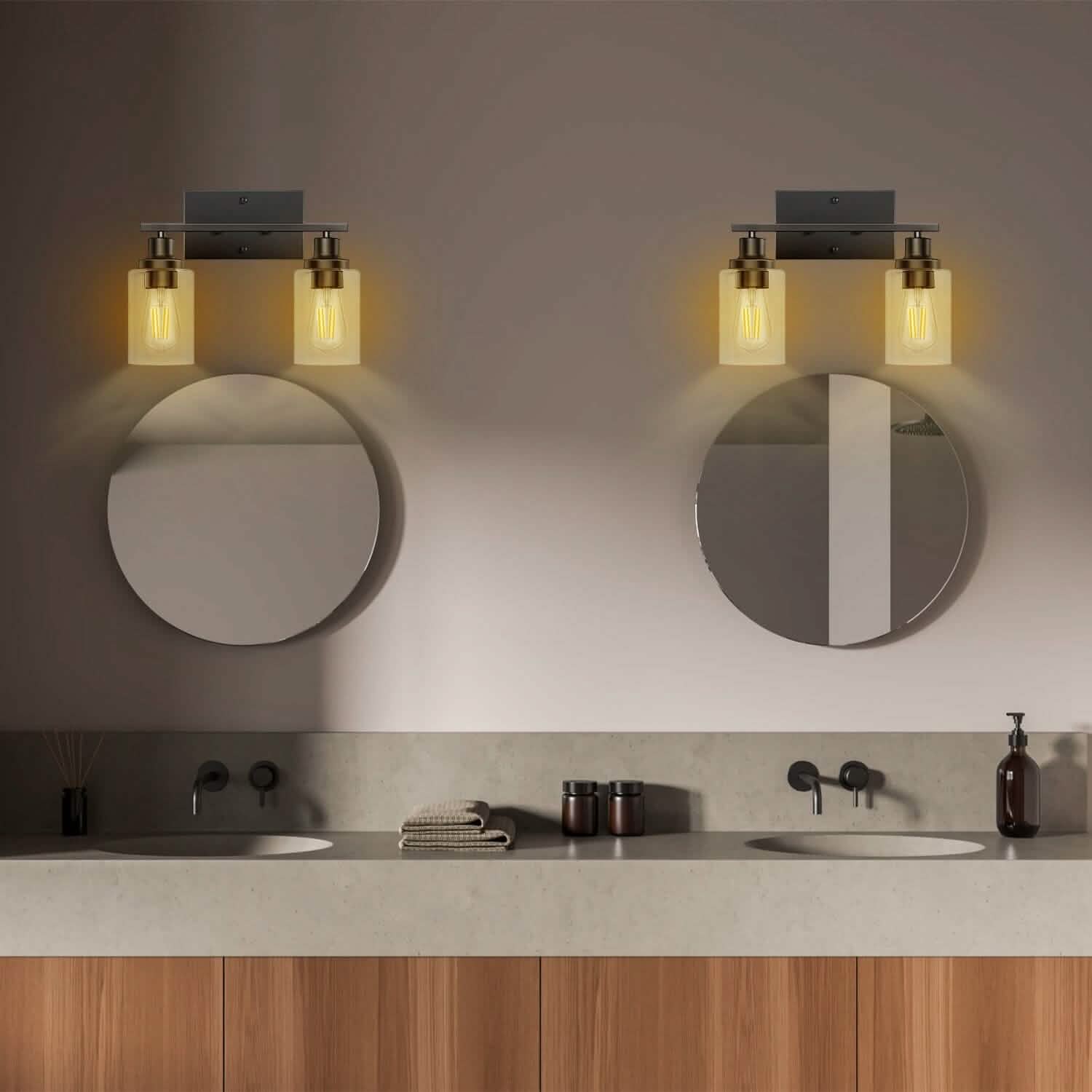 Light Wall Sconce Lighting with Clear Glass