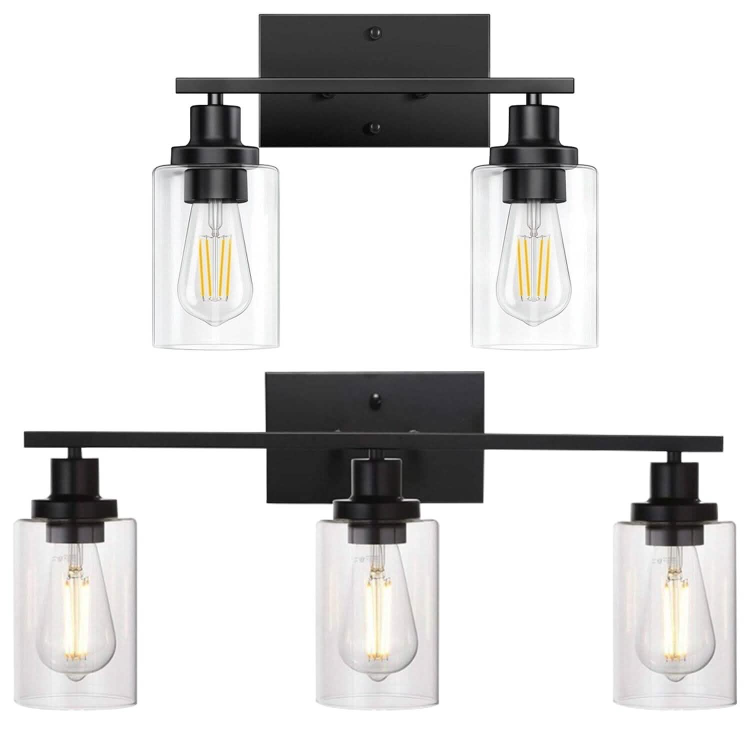 Light Wall Sconce Lighting with Clear Glass