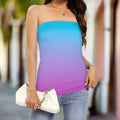 Women's Long Tropical Color Tube Tops