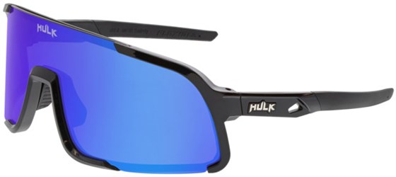 Hulk® HK4 Series Black Frame Safety Glasses Polarized Blue Diamond Mirror Lens MAX3® Scratch Resistant Coated
