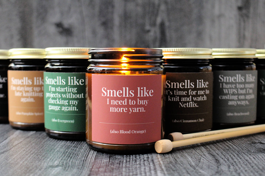 Hand-poured Coconut Soy Wax Candles For Knitters