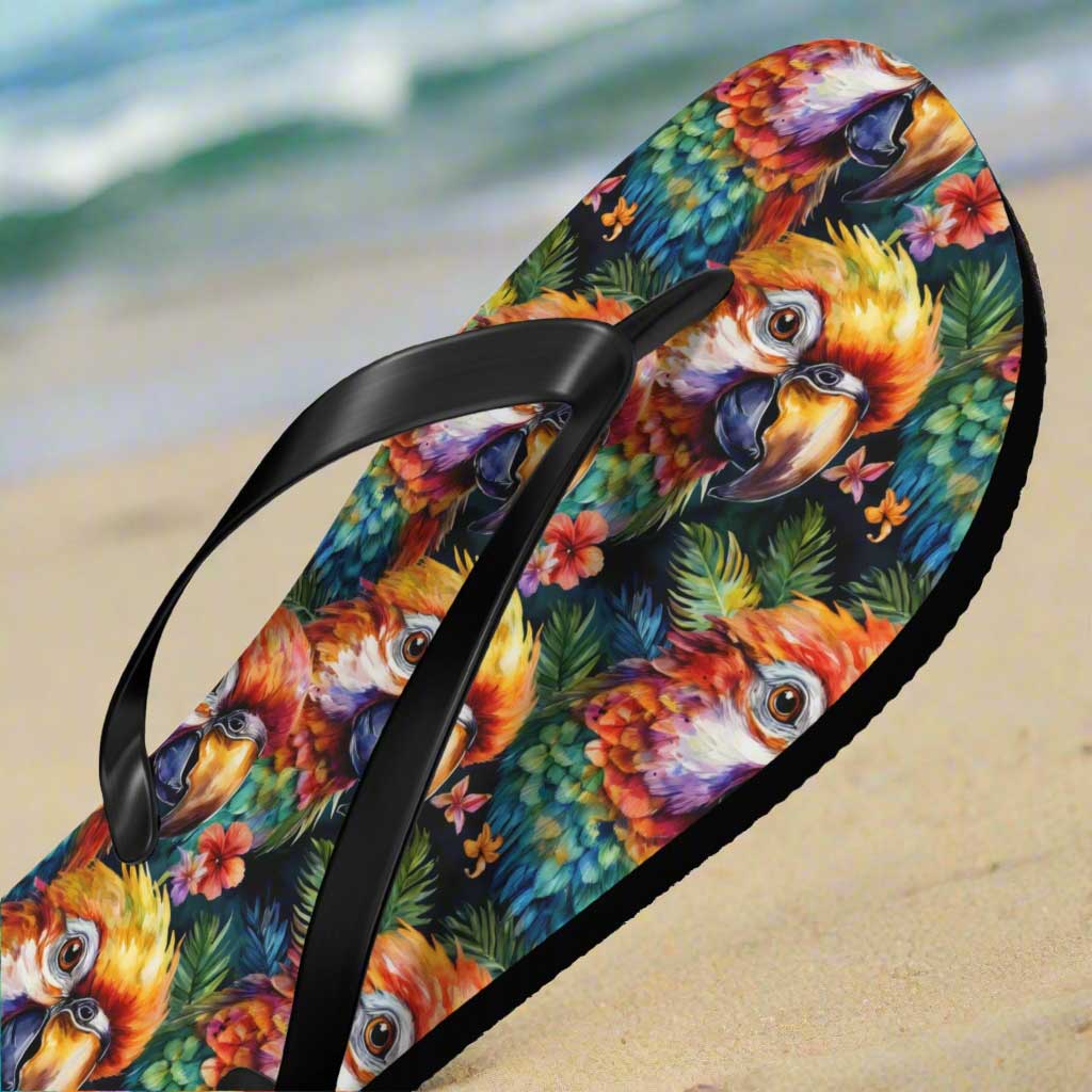 Parrot Head Flip Flop Shoes