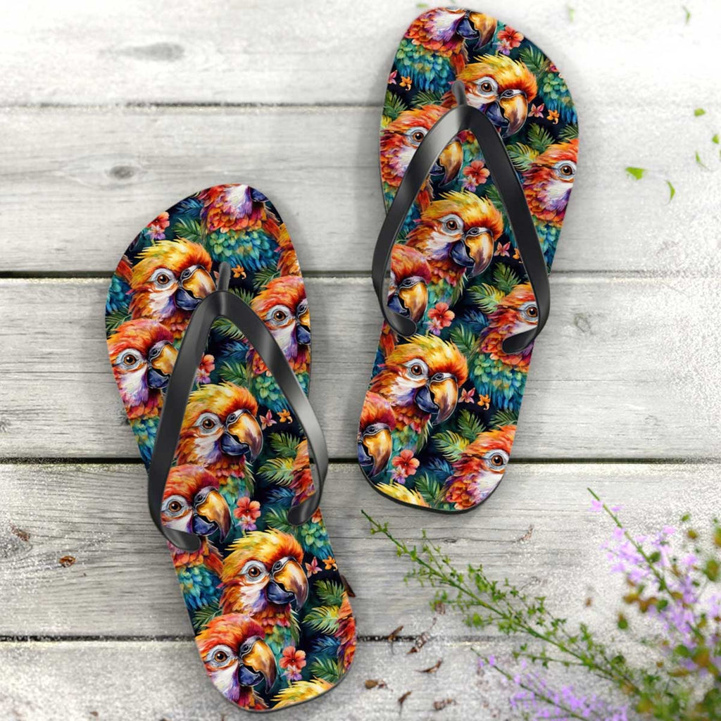 Parrot Head Flip Flop Shoes