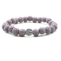 Pastel Purple Lava Stone Tree of Life Essential Oil Bracelet
